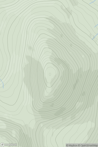 Thumbnail image for Beinn na Caillich [South-East Skye and Scalpay] [NG770229] showing contour plot for surrounding peak